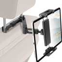 Tablet Holder for Car, 3 in 1 Extension Arm Adjustable Car Headrest Tablet Holder Road Trip Essentials Back Seat Tablets Cars Mount Compatible with iPad Pro, Air, Mini, 4.7-11" Devices