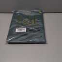 KOUFALL Short Green Christmas Curtains for Kitchen Bathroom Window,Sheer Linen Decorative Curtains for Bedroom (36"W x 45"L (Pack of 2))