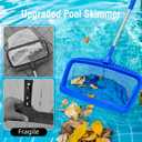 Pragmatist Pool Skimmer Net with 113.2 Inch Stainless Steel Pole, Deep Fine Mesh Swimming Pool Cleaning Net Large Capacity Pool Net for Pools, Spas, Ponds, Hot Tubs