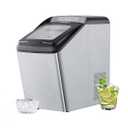 VEVOR Countertop Ice Maker, 30lbs in 24Hrs, Auto Self-Cleaning Portable Ice Maker with Ice Scoop, Basket and Drainpipe, 2 Ways Water Refill Stainless Steel Ice Machine for Home Kitchen Office Party