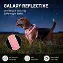 Pink Dog Harness for Small Dogs with Back Clip, Galaxy Reflective Vest