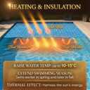 Solar Pool Cover 16mil,12ft for inground Pools and Above Ground Pools,Thickened and Durable, Heated and Insulated,Pool Safety Protection