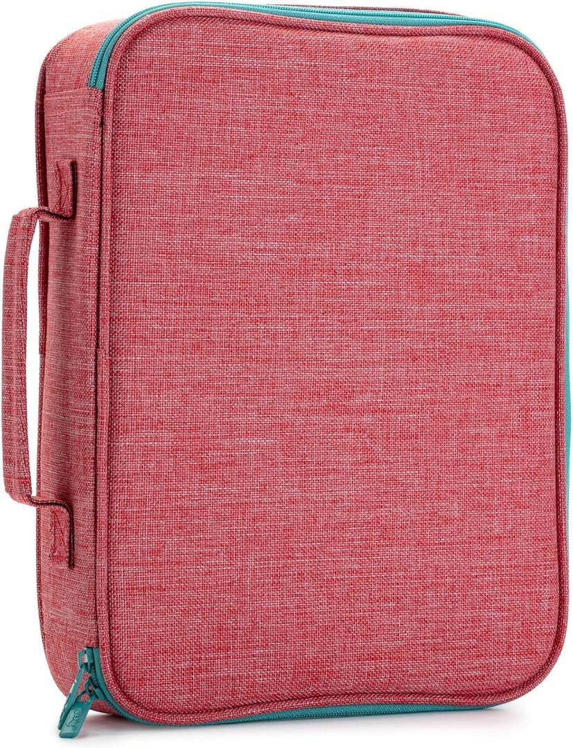 Mr. Pen- Bible Cover Case, Carrying Book Case with Durable Handle, Bible Protective Church Bag for Men & Women, Christian Gifts, Pink