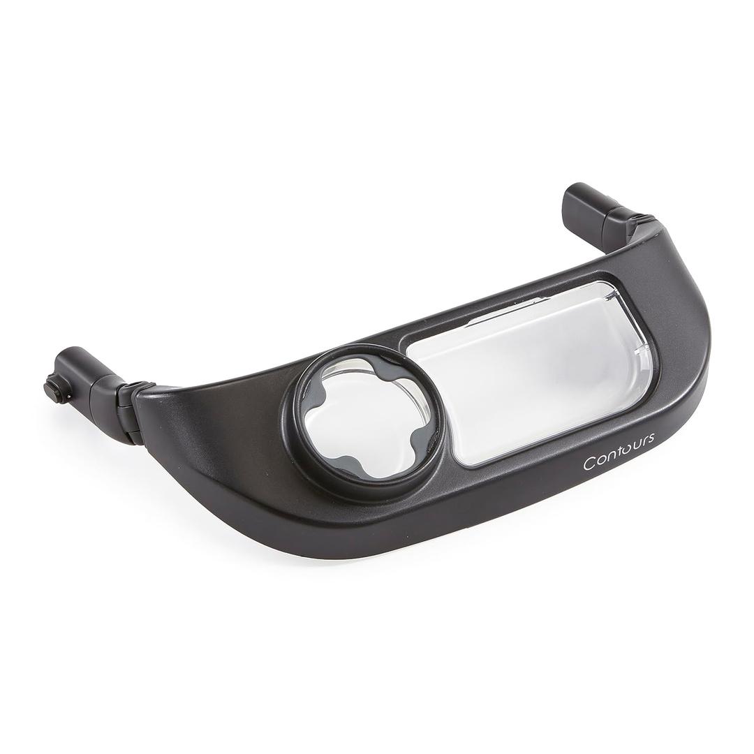 Contours Snack Tray V2 Attachment, Exclusive Compatibility with Select ContoursBaby Baby Stroller Models Only, Easy to Clean Cup Holder Accessory, Black