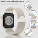 3 Pack Metal Mesh Loop Compatible with Apple Watch Band 38mm 40mm 41mm 42mm 44mm 45mm 46mm 49mm Women Men, Stainless Steel Magnetic Clasp Strap for iWatch Series 11 10 9 8 SE 7 6 5 4 3 2 1 Ultra