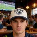 Football Trucker Hat Embroidered Baseball Cap City Fans Cap Hat for Men Women Cotton Cap Adjustable Buckle Strap