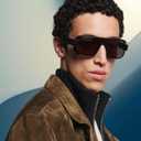 Retro Aviator Sunglasses for Men Women, Trendy Rectangle Womens Mens Shades Square Sun Glasses