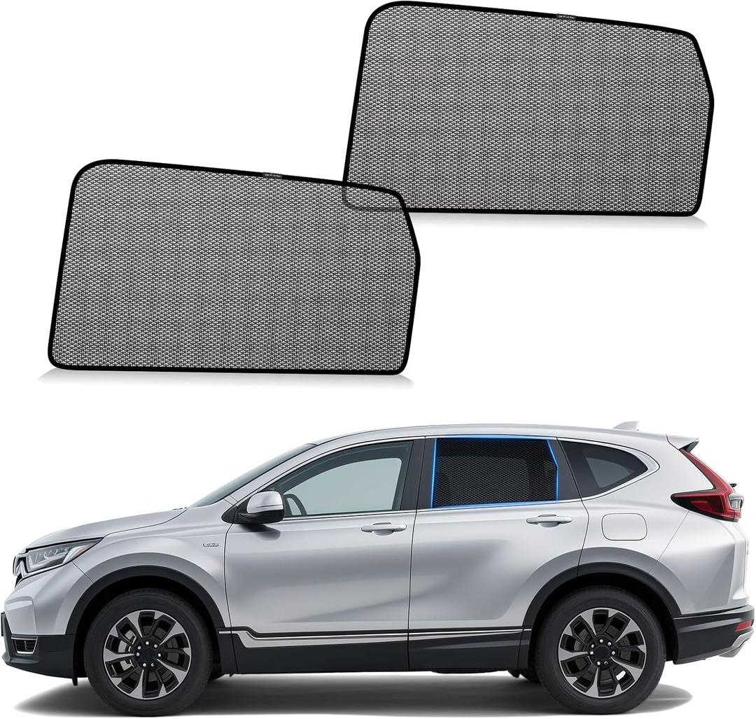 ZATOOTO Car Window Shades Honda CRV 2017-2022 for Rear Window | Car Curtains 2-Pack Baby & Pet | Blocks 99% UV & Heat | Breathable Mesh Privacy Screen | Bug-Free Design for Camping & Travel