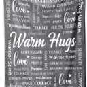 Afterprints Warm Hugs Healing Blanket - Get Well Soon Gifts for Women Men, Cancer Care, Chemo, After Surgery, Thinking of You Gifts, Soft Throw Blanket 50"x60" (Grey)