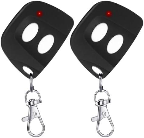 Kingdder 2 Pcs 8 Dip Switch Garage Door Remote Two Button Garage Remote Compatible with Linear Delta 3 (DT DTA DTD DTC DNT00002A) Opener 310mhz, Control 2 Different Doors Simultaneously