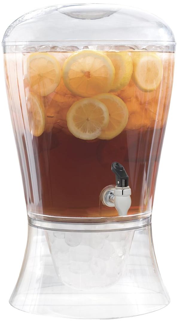 Creativeware 3-Gallon Beverage Dispenser- Poly Prop Beverage Dispenser, Clear, 
Product Dimensions	11"L x 11"W x 19"H
Capacity	3 gallons