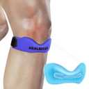 Healrecux Patella Band, Knee Strap Patella Tendon Support for Knee Pain & Tendonitis, Patella Stabilizer Knee Brace for Running, Basketball, Jumpers Knee, Tennis, Volleyball & Squats - Blue 1 Pack