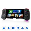 Bluetooth Mobile Game Controller for iOS & Android, Wireless Retractable Gaming Gamepad Handheld Joystick - Turn Your Phone into a Gaming Console! Support Xbox/PS/Switch/PC/Steam (Black)