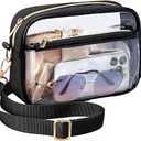 PACKISM Clear Bag for Stadium Events - Clear Purses for Women Stadium Crossbody Concert Bag for Game Day, Sports, Festival
