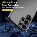 5 x for Samsung Galaxy S25 Ultra Phone case with Tempered Glass Screen Protector+Camera Lens Protector,for Samsungs S25 Ultra Phone case,Silicone Durable Armor for Samsung Galaxy S25 Ultra case (Metallic Grey)