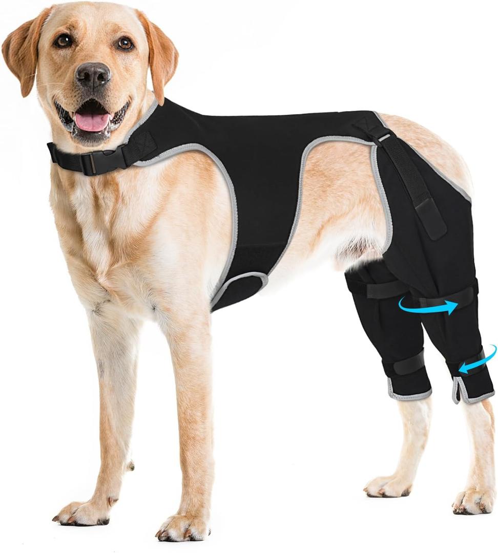 Dog Rear Leg Sleeve to Stop Licking, Adjustable Anti-Slip Recovery Sleeve Pants for Wound Protection After ACL/TPLO Surgery, Hot Spots, Lick GranulomasCone Alternative for Leg Healing,XXL