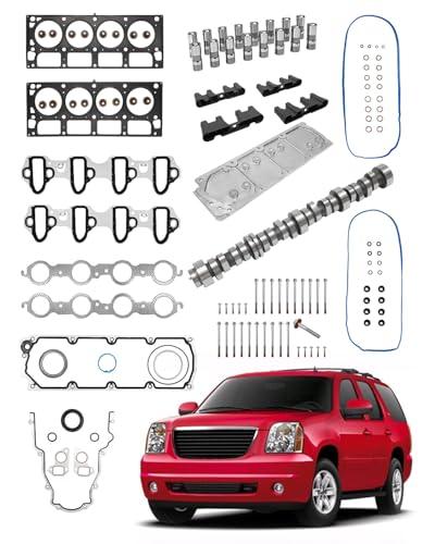 5.3 L Non-AFM DOD Disable Camshaft Kit, Compatible with 2005-2014 Chevy Silverado Suburban Avalanche, GMC Sierra Yukon Envoy Tahoe, w/Engine Cylinder Head Gasket, LS7 Style Guide Lifter, #12689035