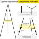 MEEDEN 6Pcs Easel Stand for Sign: 63" Art Metal Easels for Display with Bag - Portable Foldable Instant Tripod Easel Sign Stand for Wedding, Painting Canvas, Presentations, Posters