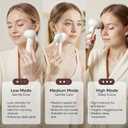 Electric Facial Cleansing Brush, Rechargeable Waterproof Dual Rotating Face Scrubber with 3 Interchangeable Heads, Soft Silicone Face Brush, White