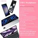 APETOO USB C Headphones for iPhone 15 Plus 16 17 Pro Max iPad Pro USB-C Wired Earbuds with Microphone Volume Control HiFi Stereo Type C Earphones for Galaxy S26 S25/S24/S23/S22, Pixel 10 9 8 7 6, Pink