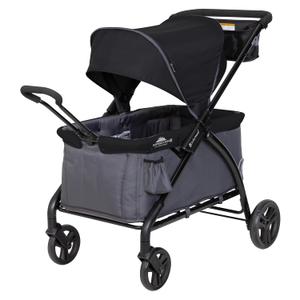 Baby Trend Tour LTE 2-in-1 Stroller Wagon, Gravity Black