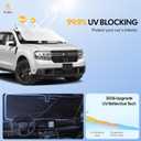 EcoNour Umbrella Windshield Sun Shade for Car | Foldable UV Blocker Front Windshield Sunshade | Umbrella Shade Accessories with Storage Pouch | Full Size SUVs & Pickup Truck & Van | Large - 61"x35"