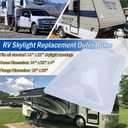 RV Skylight Outer Dome,18"x 26" OD Universal Skylight Fits All Standard 14" x 22" Skylight Openings, RV Shower Skylight for Camper Trailer Fifth Wheel Motorhome Truck (White)