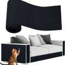 ENONCI 78.7"x15.8" Large Couch Protector from Cat Claws,Anti Scratch Furniture Protector for Cats Corner Wall Scratcher,Replacement for Cat Tree Post Shelves (Black)