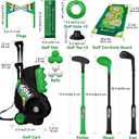 Liberry Toddler Golf Set for Ages 2 3 4 Boys Girls, Kids Golf Cart with Putting Mat & Cornhole Board, Outdoor Indoor Sports Toys Birthday Gifts, Black