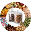 Glass Jars 32oz,Maredash Candy Jar with Lid For Household,Food Grade Clear Jars (6 Pack)