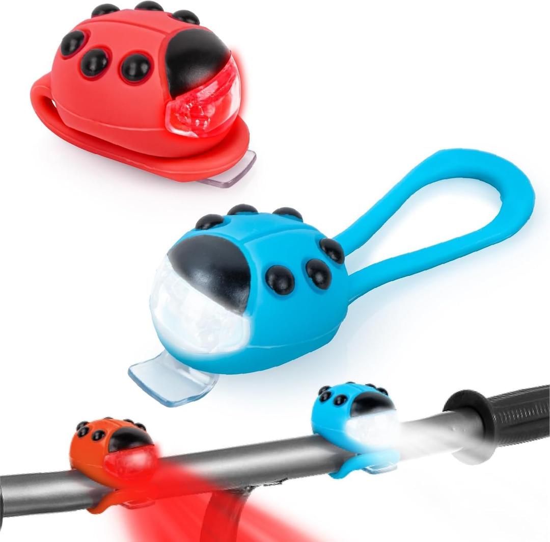 2 Pack Kid Bike Light, for Kids Scooter, Waterproof with 3 Light Modes for Kids Scooter or Bicycle