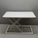 Standing Desk Converter Height Adjustable, Sit to Stand up Desk Riser Computer Workstation use in Laptop and Single Monitor Ergonomic Desktop Workstation for Home Office - White