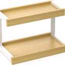 MARTY 2 Tier Spice Rack Organizer for Countertop, 15.8''L Coffee Station/Bathroom Organizer Countertop, Counter Shelf Desktop Storage Organizer for Kitchen, Bedroom, Office (10.6" Height)
