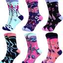 6 Pairs Kpop Party Favors Bulk K-pop Socks Bulk for Women Girls Fans Kpop Birthday Party Supplies Music Friendship Gifts K-pop Themed Gifts, One Size