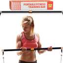 SQUATZ Apollo Board Gym, Resistance Band Bar for Training - Adjustable and Detachable Pilates Rod for Full Body Workout, Easy to Use and Disassemble, Heavy Duty, Use with Apollo Fitness Board Model