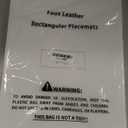 homing Faux Leather Heat Resistant Placemats 8 Packs, Waterproof Wipeable Dining PU Place Mats for Indoor & Outdoor, Easy to Clean, White