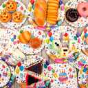 Happy Birthday Party Supplies - Colorful Polka Dots Party Tableware - Dinner Plates Desserts Plates Cups Napkins Tablecover Straws for Rainbow Dots Kids Baby Shower Supplies, Serves 20