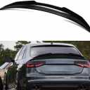 Rear Spoiler Compatible with 2013-2016 Audi A4 B8.5, Gloss Black PSM Style Trunk Exterior High Kick Tail Deck Lid Wing Lip Splitter Fit for 2013 2014 2015 2016