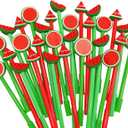 30 Pcs Cute Watermelon Gel Ink Pens - 0.5 mm Black Ink Fun Kawaii Fruit Writing Instruments for Kids School Office Home Supplies - Party Favors