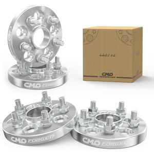 4pcs 20mm Hubcentric Wheel Spacers 5x4.5 (67.1mm CB) 12x1.5 Stud Compatible with Genesis Tiburon Veloster Optima Soul Mazda 3 5 CX-7 Miata MX-6 RX-7 RX-8 Protege Compass Patriot Evo8 9 10 Eclipse (Silver)