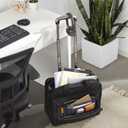 Amazon Basics 15.6" Rolling Laptop Bag for Travel and Business, Briefcase with Wheels, Adjustable Locking Handle, Black