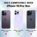Newseego for iPhone 16 Pro Max Magnetic Case, Cute Bling Sparkle Slim Case for Women Girls Soft TPU Frame Hard PC Back Camera Lens Protection Anti-Scratch Glitter Cover for iPhone 16 Pro Max-Purple