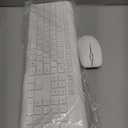 Wireless Keyboard and Mouse Combo, Full Size Silent Ergonomic Keyboard and Mouse, Long Battery Life, Optical Mouse, 2.4G Lag-Free Cordless Mice Keyboard for Computer, Mac, Laptop, PC, Windows(White)