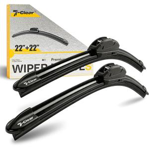 22"+22" Windshield Wiper Blades, Fit for Ford F-150, Chevrolet Silverado 1500, GMC Sierra 1500, RAM 1500, (Pack of 2), OEM Quality Replacement Wipers, All-Season Aerodynamic Design
