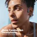 Bone Conduction Headphones, Bluetooth 5.4 Open Ear Headphones Wireless with Mic,IPX6 Sport Headphones for Running(Grey)