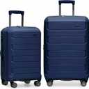 Traveler's Choice Pagosa Hardshell Expandable Luggage with Spinner Wheels, Navy, 2-Piece Set (22/26)