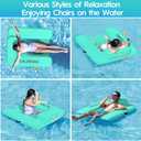 Inflatable Floating Chair with Cup Holder for Adults Pool, Mint | Comfortable Headrest,Supportive Armrests,300 lb Capacity,2 Grab Handles,Dual Air Valves,Cup Holder,Easy Carry,Carry Bag