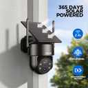 LITYMOL 2K 2.4g WiFi Security Cameras Wireless Outdoor, 360° View Solar Cameras for Home Security, Color Night Vision, AI Detection, 2-Way Audio, Spotlight Siren Alarm, SD/Cloud Storage