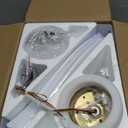 42" Smart Flush Mount Ceiling Fans with Light Remote,Low Profile,Gold White