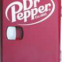CURTIS MIS153DRP Dr. Pepper Retro Mini Portable Compact Personal Fridge Cooler, 4 Liter Capacity, 6 Cans, Makeup, Skincare, Freon-Free & Eco Friendly, Maroon (BURGUNDY)